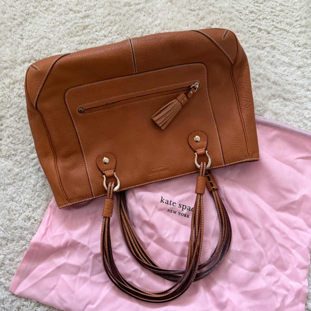 Kate Spade Foster Crossing Medium Satchel with Multi-strap Handles in Cognac - Picture 5 of 15